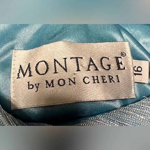 Montage by Mon Cheri Light Blue Shimmer d Formal Dress - Picture 6 of 7